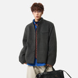 Essential Stand Collar Woolen Loose Jacket