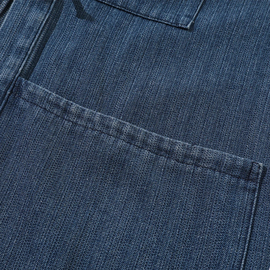 Relaxed Utility Wrap Denim Jacket
