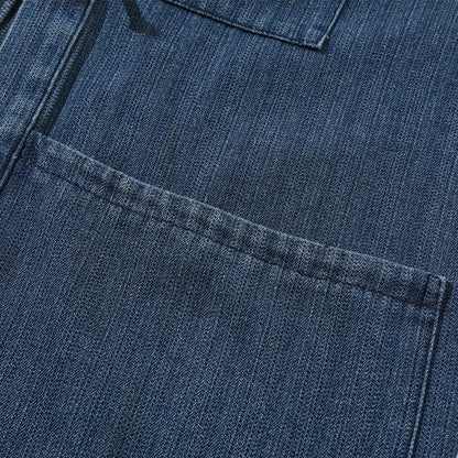 Relaxed Utility Wrap Denim Jacket