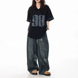 Retro Digital Loose Casual Short-Sleeved T-Shirt