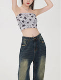 Women Streetware High Waist Wide Leg Jeans