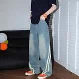 Premium Autumn Striped Korean Loose Jeans