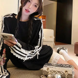 Neploe Casual Lace Patchwork Long T-Shirt