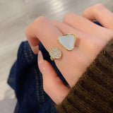 Luxury Zircon Inlaid Gold Ring