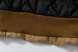 Thick Corduroy High Street Distressed Fur Hooded Jacket