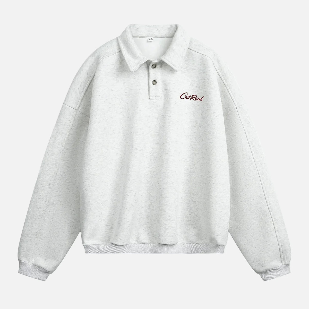 Autumn Letter Print Loose Turn Down Collar Sweatshirt