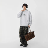 Streetwear Swordfish Print Casual Hoodie