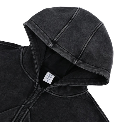 Retro Black Oversized Hoodie