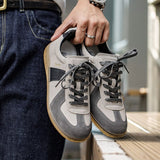 Mixed Colors Lace-up Sneakers
