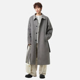 Korean Style Simple Solid Color Woolen Coat