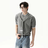 Flexible Solid Color Round Neck Casual T-Shirt