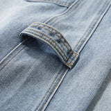 Workwear Washed Wide Leg Denim Baggy Jeans