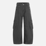 American Style Functional Wide Leg Cargo Pants