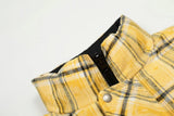 Thick Plaid Embroidered Double Sided Jacket