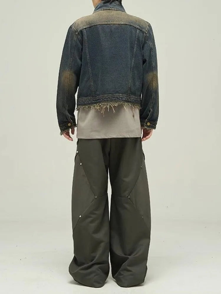 Retro Distressed Japanese Denim Jacket