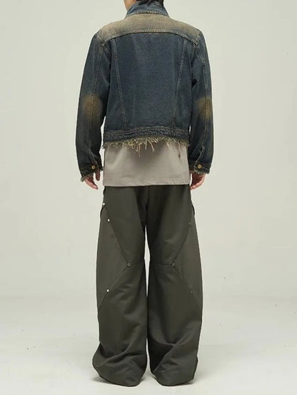 Retro Distressed Japanese Denim Jacket