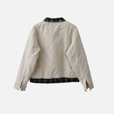 French Retro College Style Plaid Jacket