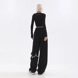 Oversize Black Streetwear Chain Hip Hop Pants