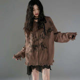 Vintage Grunge Distressed Knitted Cardigan