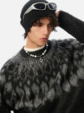 Stylish Hip Hop Plaid Geometric Knitted Sweater