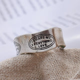 Engraved Sterling Silver Love Ring