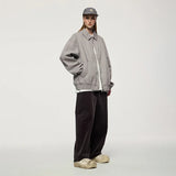 Vintage Turn-down Collar Windbreaker