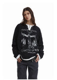 Dark Gothic Punk Fake Two-Piece Long T-Shirt