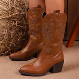 Cowboy Style Black And Brown Maillard Boot