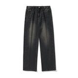 Vintage Star Embroidered Washed Denim Jeans