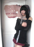 Y2K Off-Shoulder Long-Sleeve T-shirt