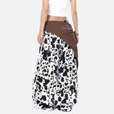 Y2K Women Leopard Print Casual Wide Leg Pants