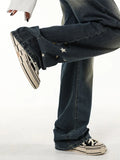 Star-Adorned Wide-Leg Jeans