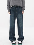 Blue Vintage High Waist Baggy Denim Pants