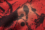 Flattering Distressed Ripped Red Ink Splashing Sweater
