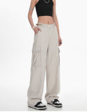 Straight High Waist Cargo Pants