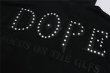 Y2K Gothic Rivet Printed Black Casual Hoodie