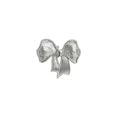 Elegant Silver Simple Bow Ring