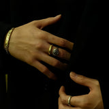 Gothic Virgin Mary Adjustable Open Ring
