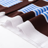 Durable Striped Knitted Short Sleeve Cardigan