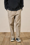 Washed Straight Mid-Waist Pants