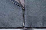 Raglan Sleeve Zip-Up Sweater