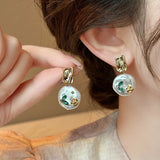 Baroque Pearl with Monet Garden Earring