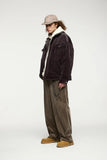 Model wearing the brown Urban Corduroy Cargo Pants