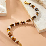 White Jade Tiger Eye Stone Bracelet