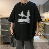 Streetwear Casual Korean Print Oversized T-Shirt