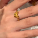 Chic Gold Fine Butterfly Ring