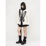 Vintage Butterfly Stand Up Collar Cardigan