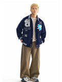 Y2K Autumn Corduroy Baseball Varsity Jacket