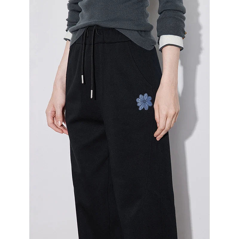 New Denim Flower Autumn Sweatpants