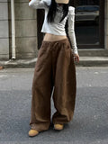 Y2K Oversized Brown Boyfriend Cargo Pants